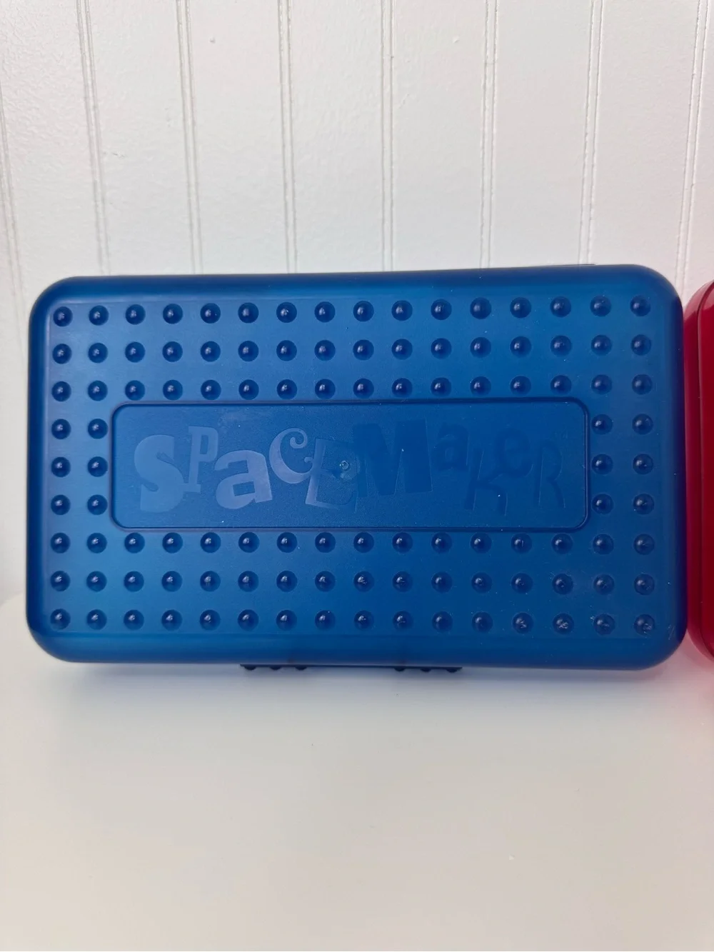 Vintage Red & Blue Spacemaker Pencil Boxes